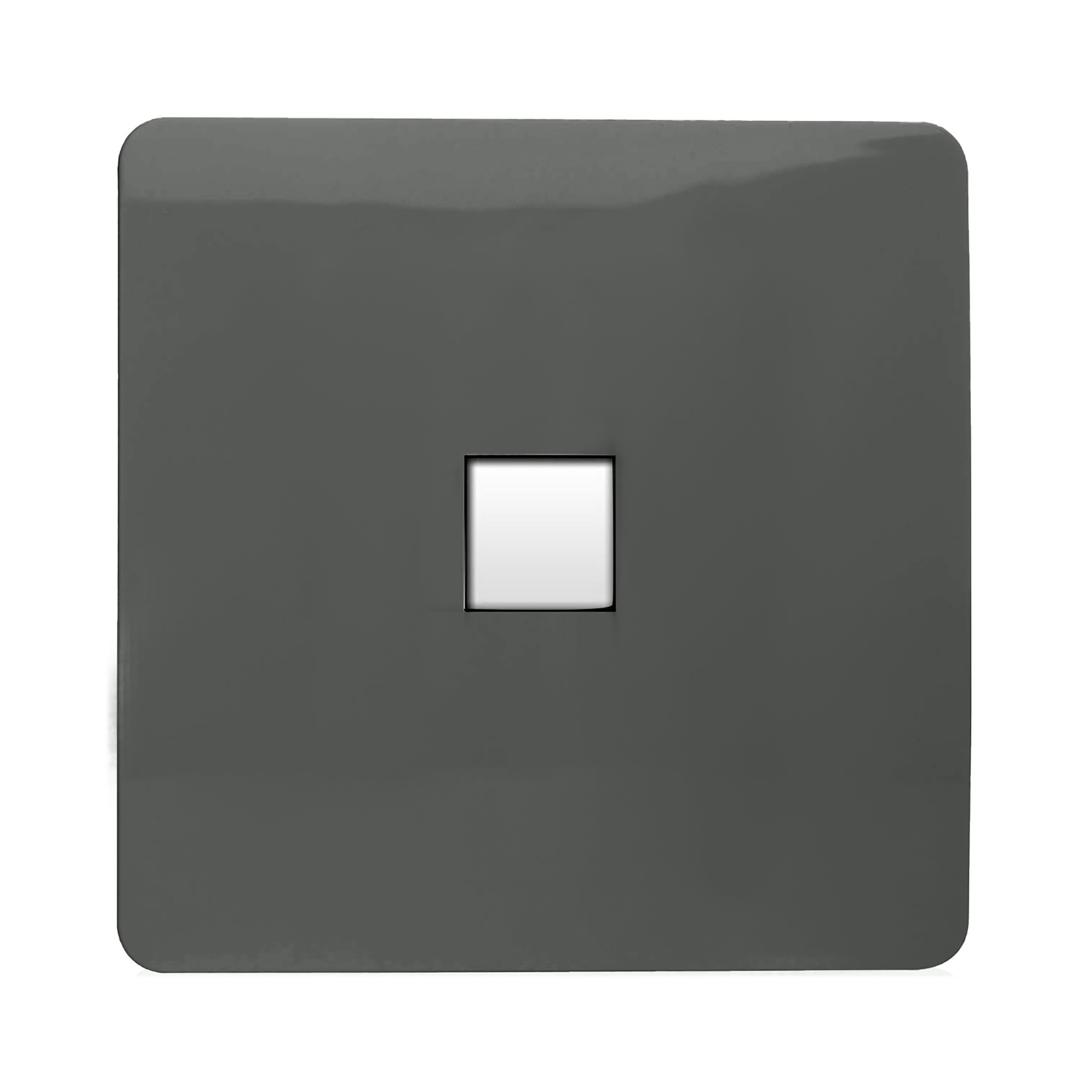 Single PC Ethernet Cat 5 & 6 Data Outlet Charcoal